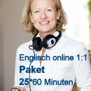 Englisch Einzelunterricht Online | Paket mit 25 Zeit-Stunden