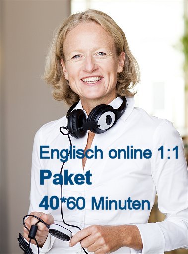 Englisch Online Einzelunterricht Paket mit 40 Zeit-Stunden